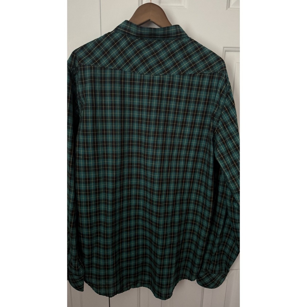 Men's Long Sleeve Plaid‎ Shirt NWT brand Is BILLABONG SZ XXL Green And Black - Picture 2 of 10